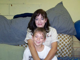 Michelle Morris, Administrator, and her son Michael